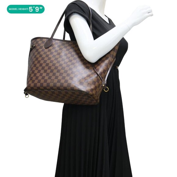 Louis Vuitton  Neverfull MM Damier Ebene Tote Bag Brown - Picture 2 of 16